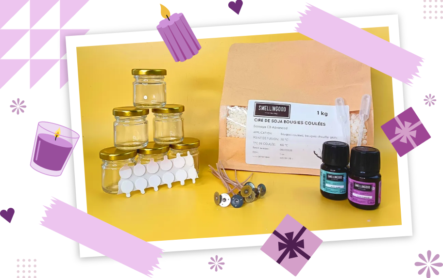 Kit de fabrication pour bougie cadeaux invités SMELLIN’EVENT