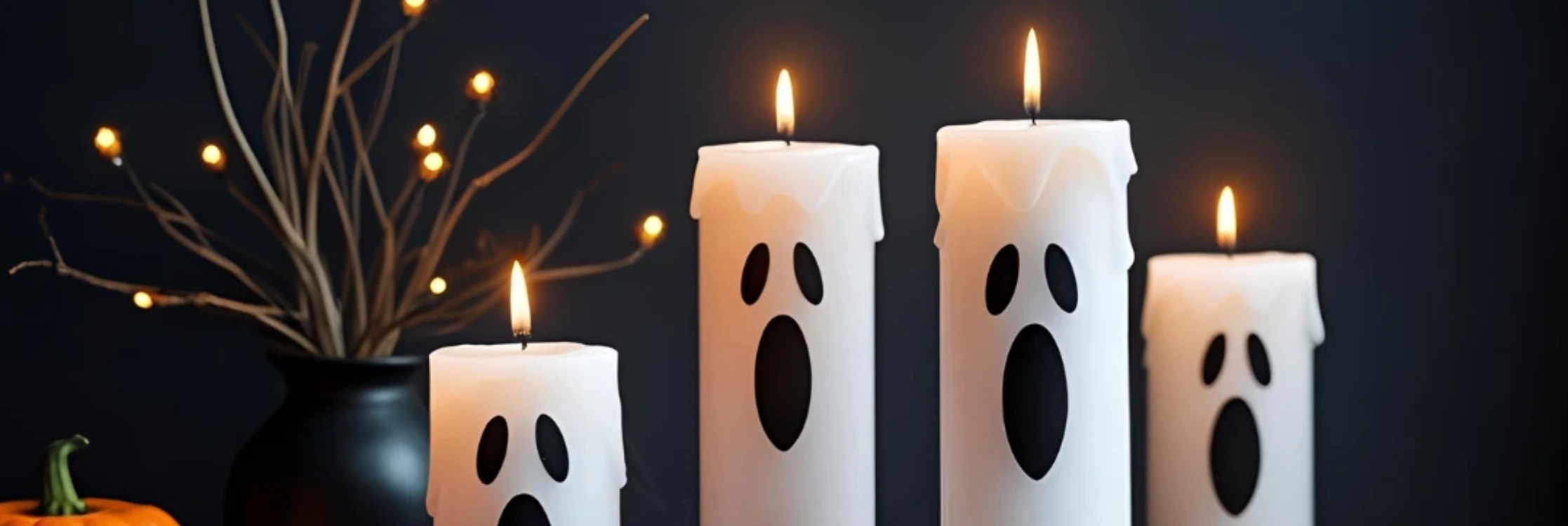 Des bougies fantômes pour une super déco d’Halloween