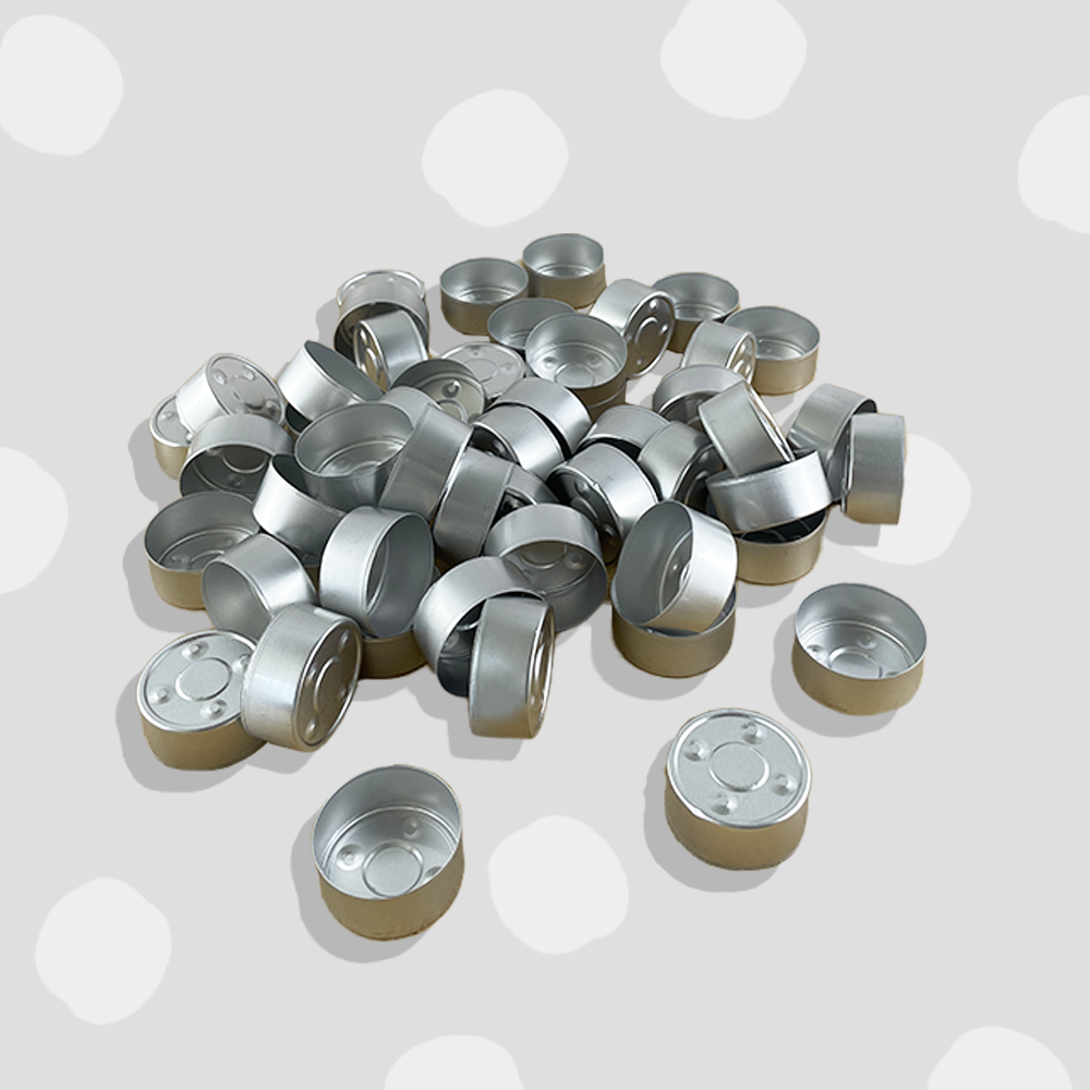 Coupelles pour bougies chauffe-plats argent