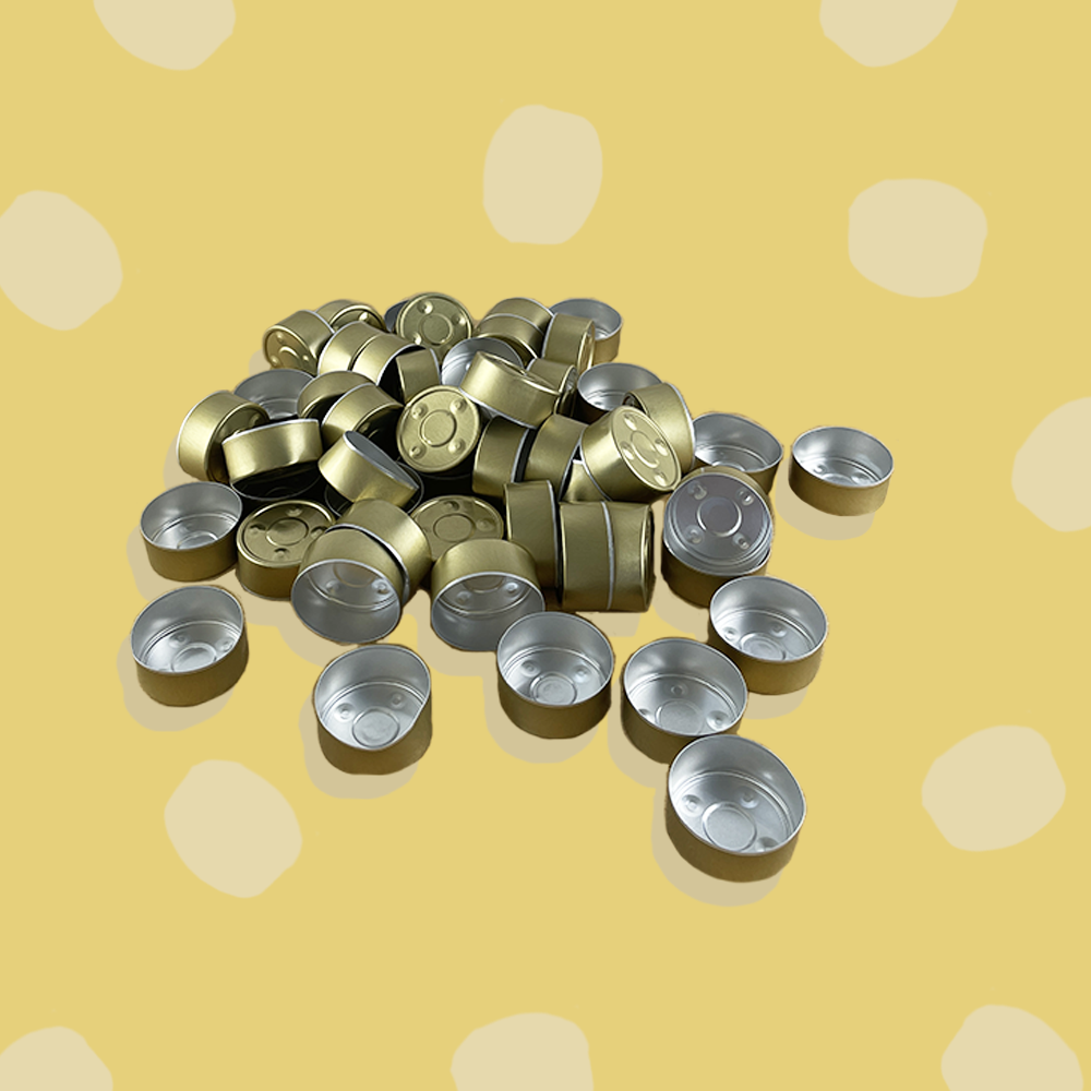 Coupelles pour bougies chauffe-plats or