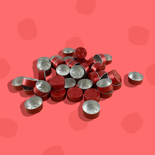 Coupelles pour bougies chauffe-plats rouge