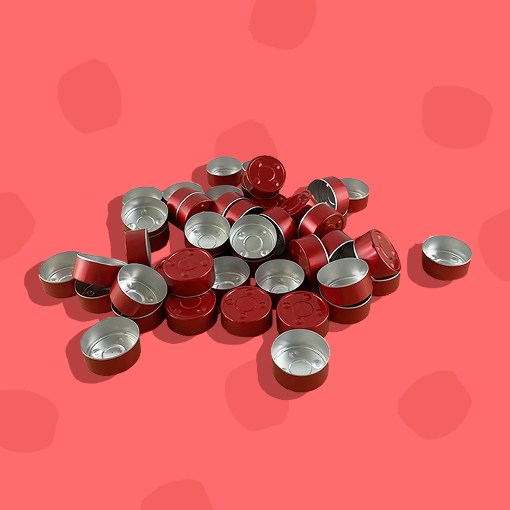 Coupelles pour bougies chauffe-plats rouge