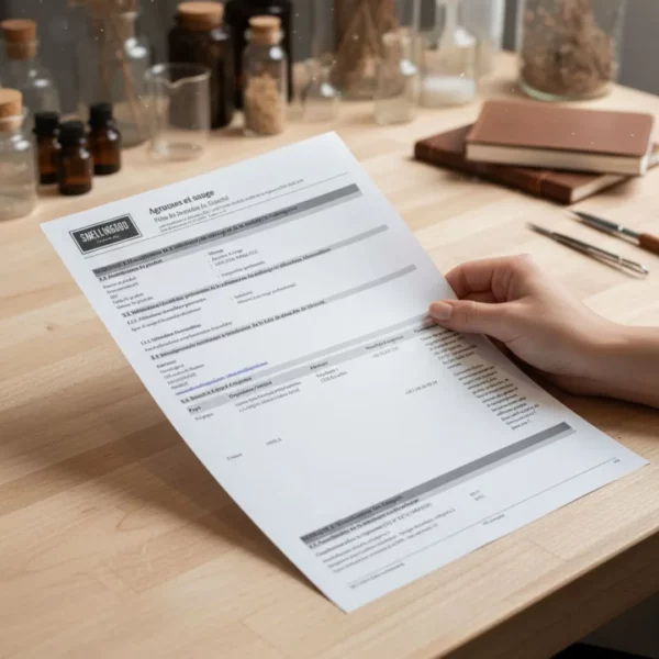 Fiche de Données de Sécurité (FDS) – Service personnalisé pour bougies & fondants