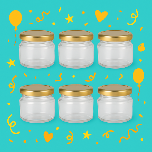 Lot de 6 petits pots de 50ML - 