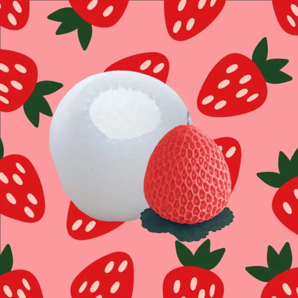 Moule pour bougies silicone Fraise