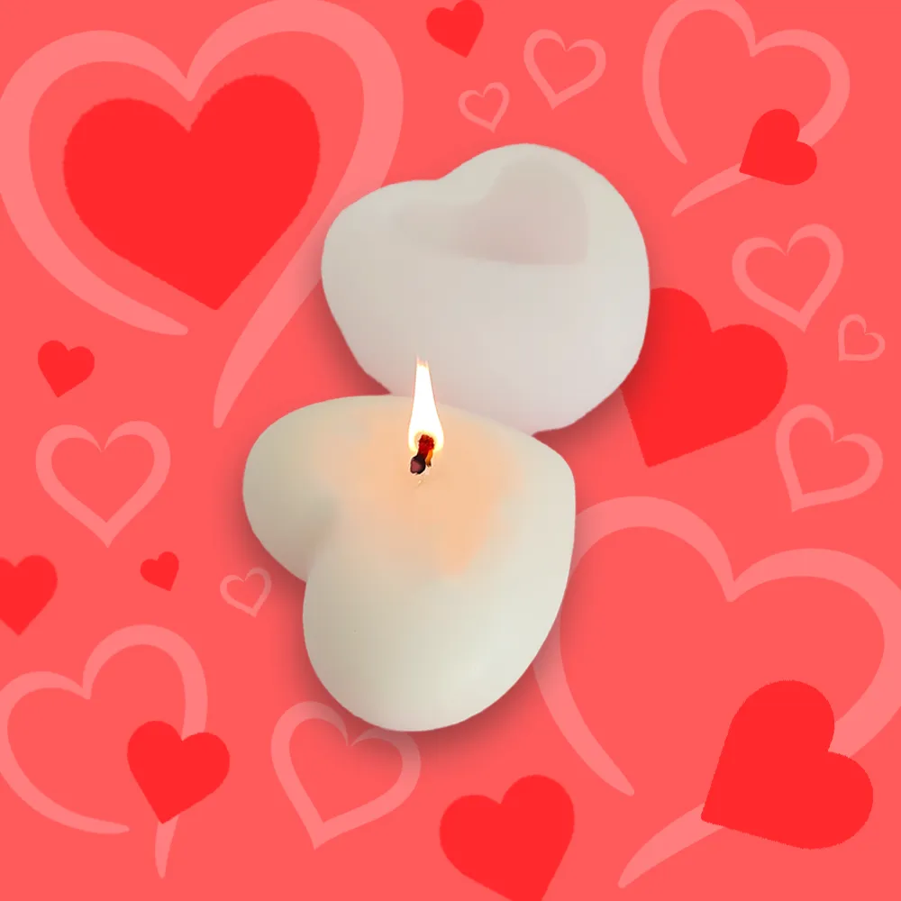 Moule silicone pour bougies Mon p'tit coeur