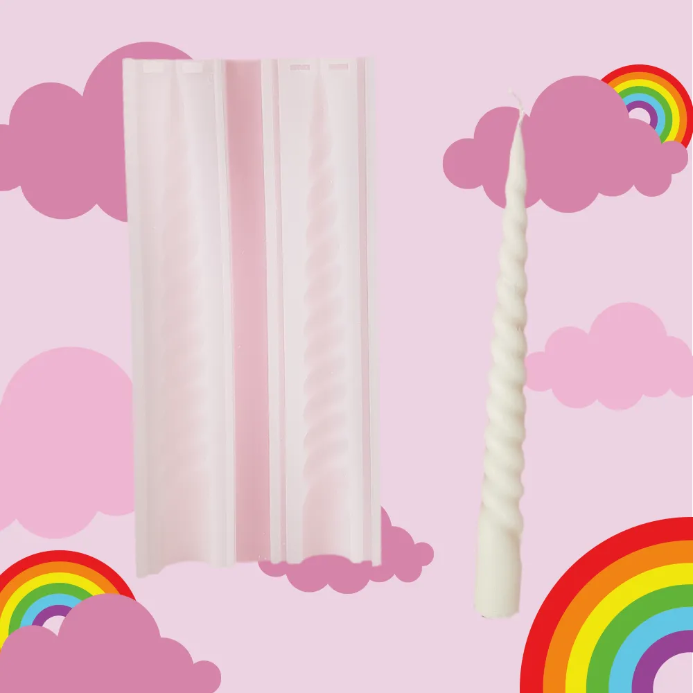 Moule silicone pour bougies corne de licorne