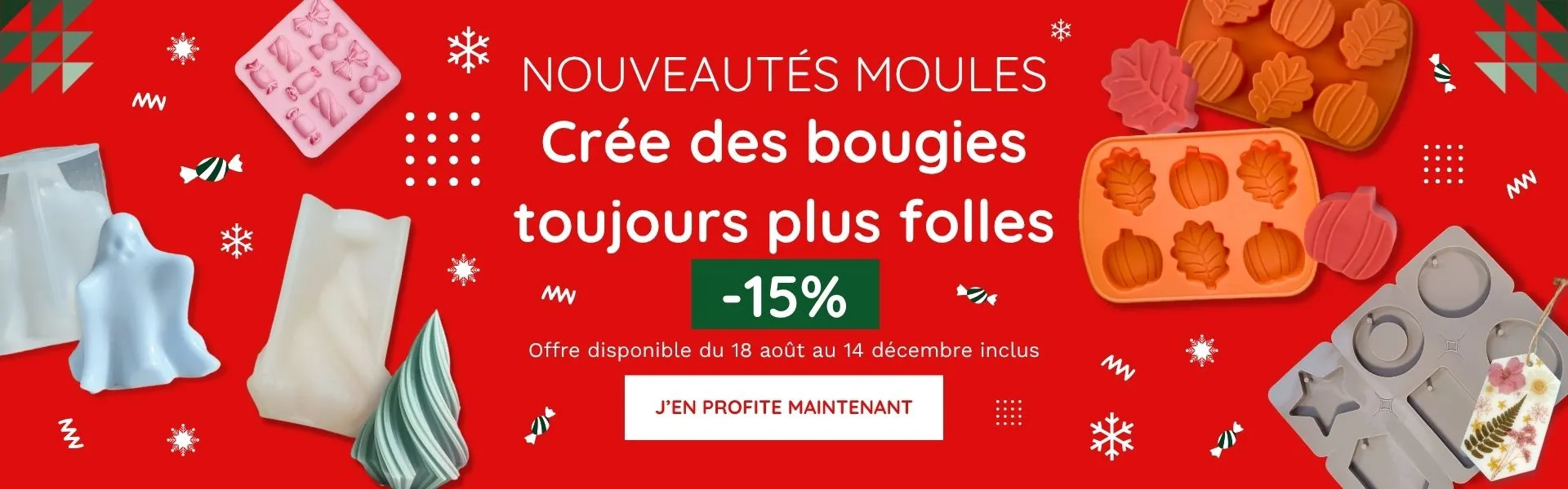 Nouveaux moules pour bougies et fondants