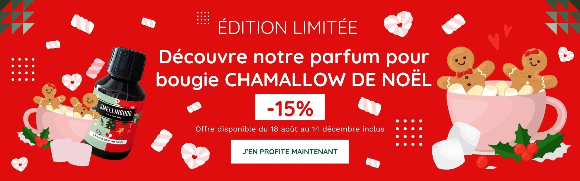 Parfum pour bougies Chamallow de Noel