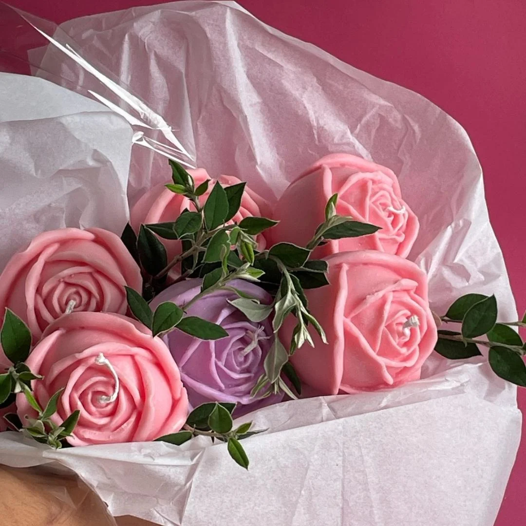 Fabrique ton bouquet de roses en bougies