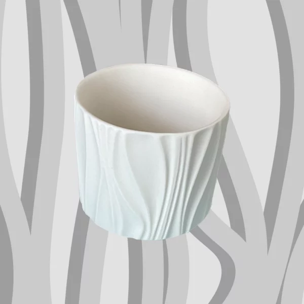 Pot céramique tendance blanc