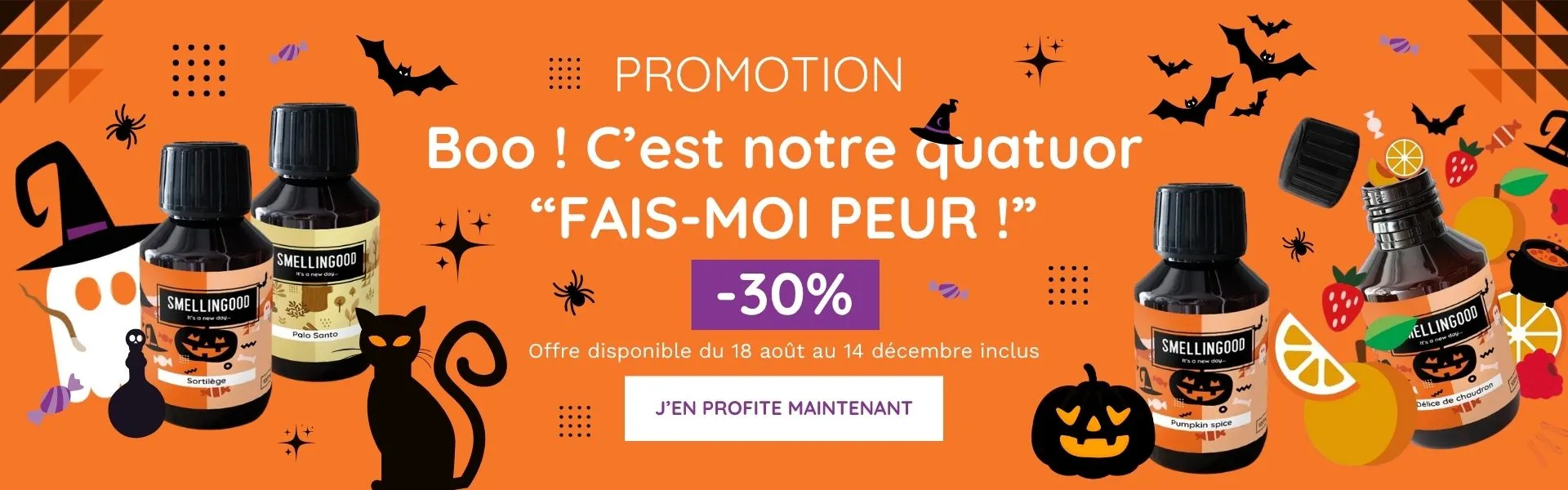 Quatuor de parfums pour bougies Fais moi peur