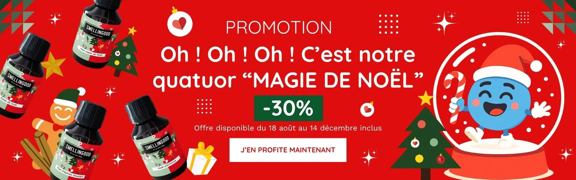 Quatuor de parfums pour bougies Magie de Noël