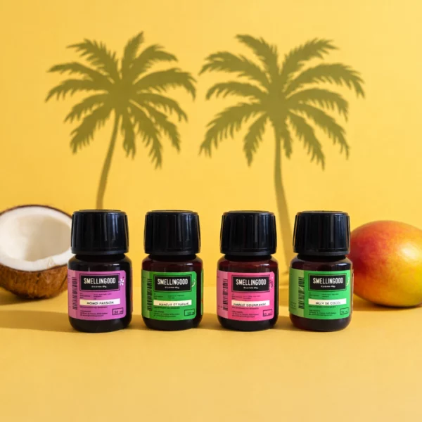 Quatuor parfums bougies Sous le sunlight