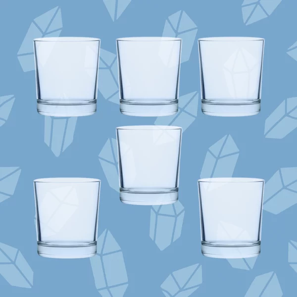 Contenants pour bougies en verre CRISTAL 200ml par lot de 6