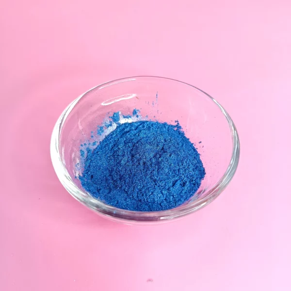 mica pour bougie bleu céruléen