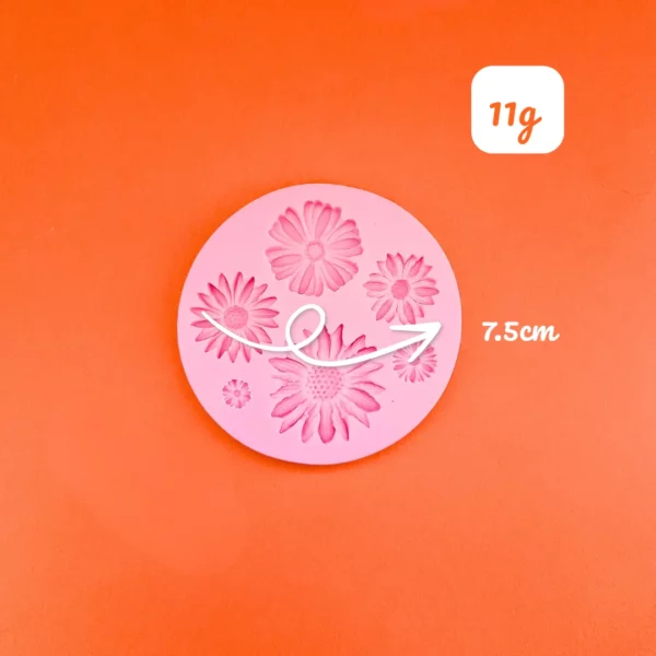 Moule silicone pour décoration de bougies fleurs