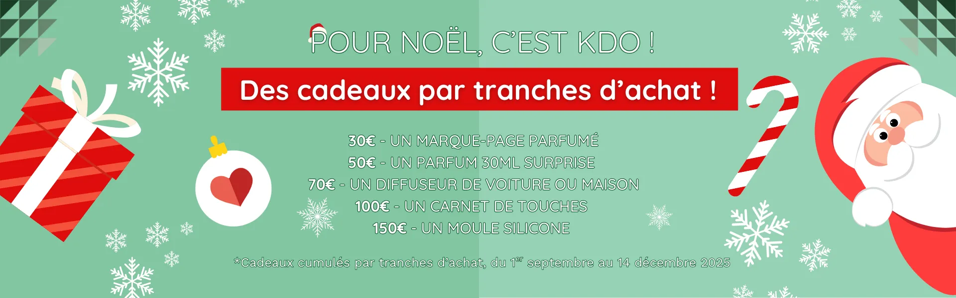cadeaux par tranche d'achat