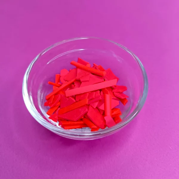 colorant en grains orange fluo pour bougies