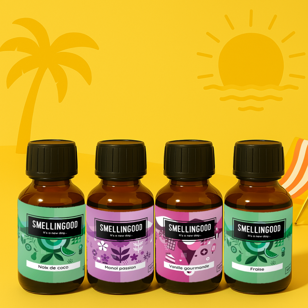 Quatuor de parfums pour bougies "sous le soleil"